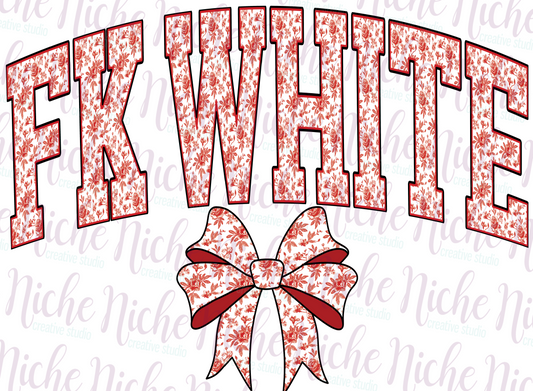 -FKW8263 FK White Toile Decal