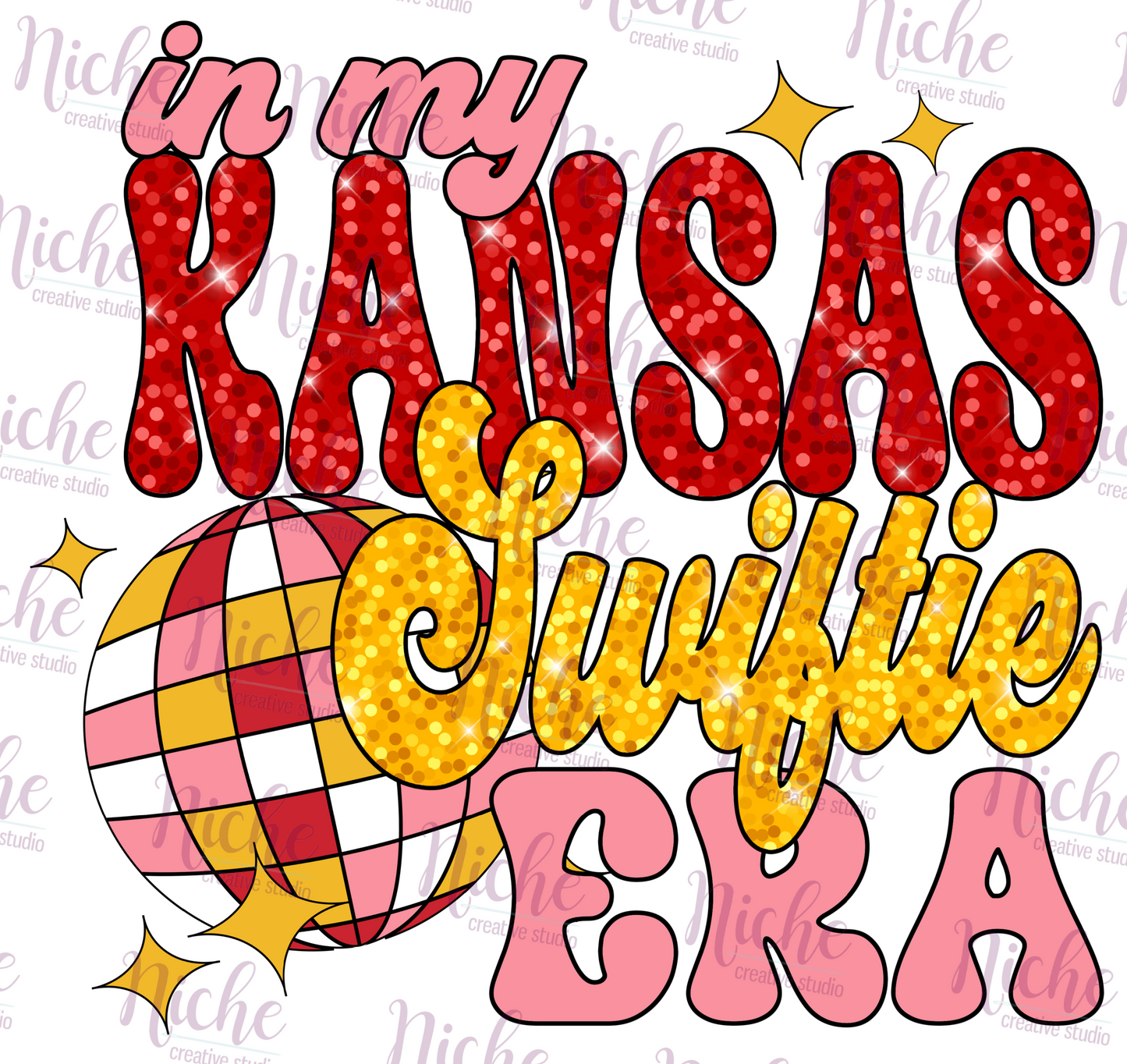 -FOO1583 Kansas Swifite Era Glitter Decal