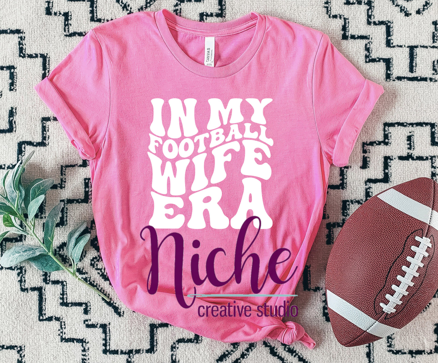 -FOO1743 Football Wife Era Decal