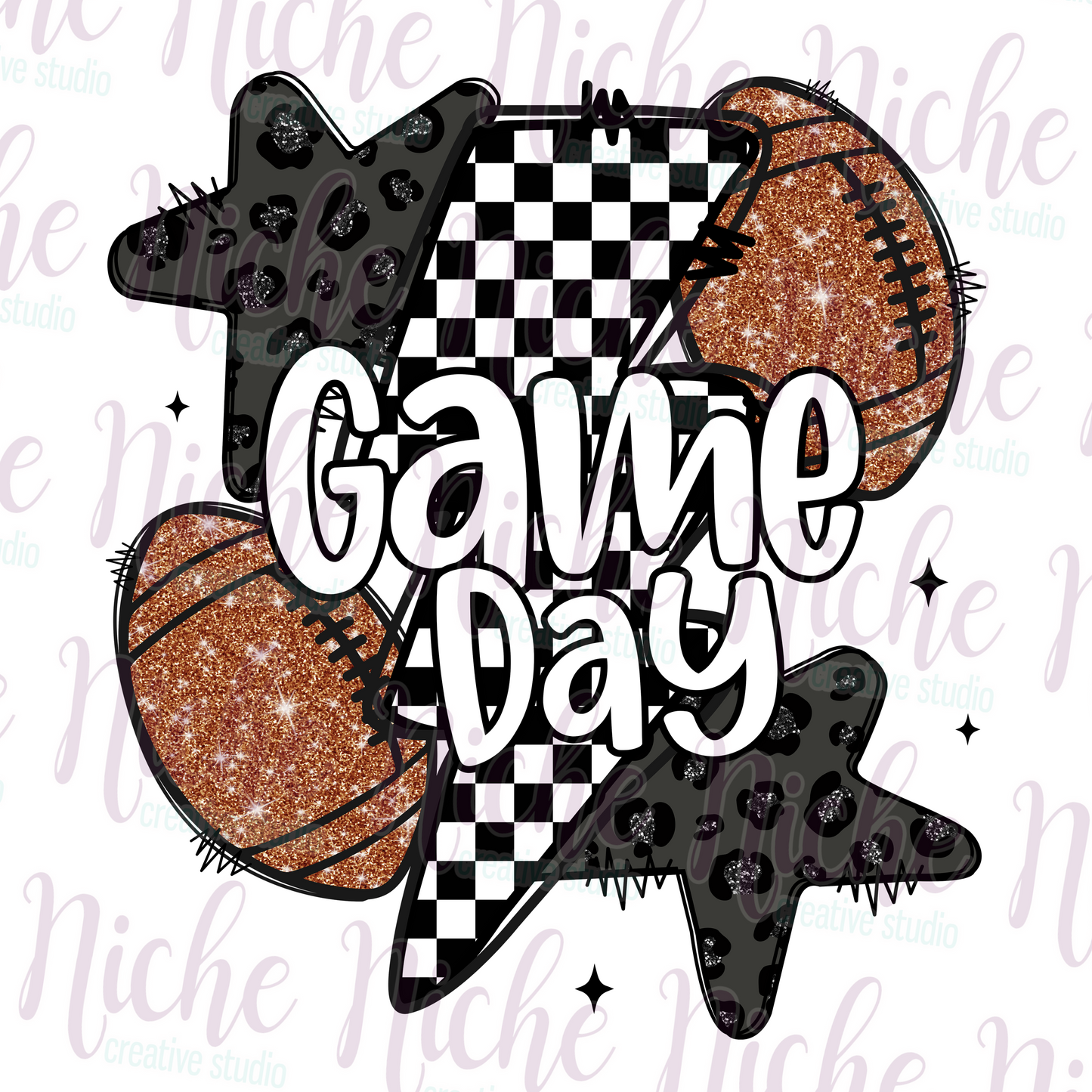 -FOO8315 Retro Gameday Football Decal