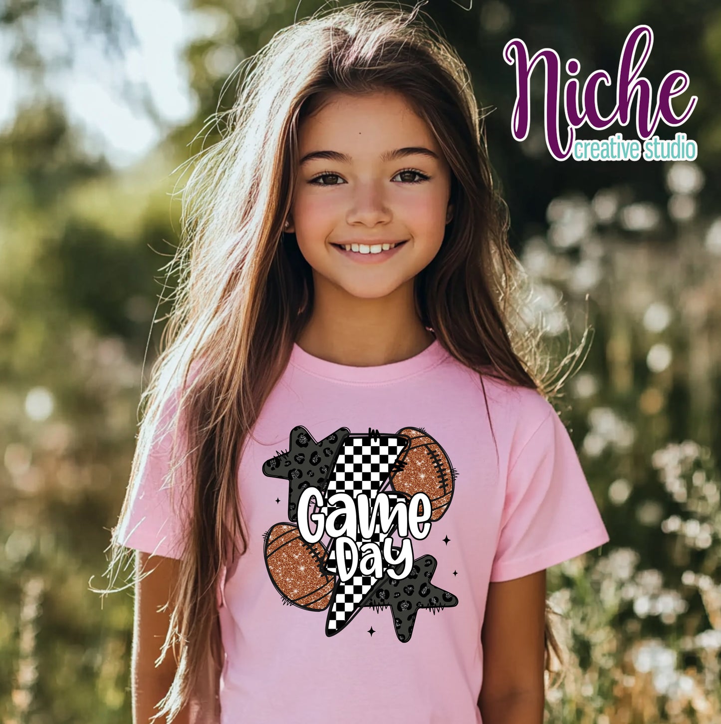 -FOO8315 Retro Gameday Football Decal