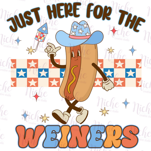 - FOU1897 Just here for the Weiners Decal