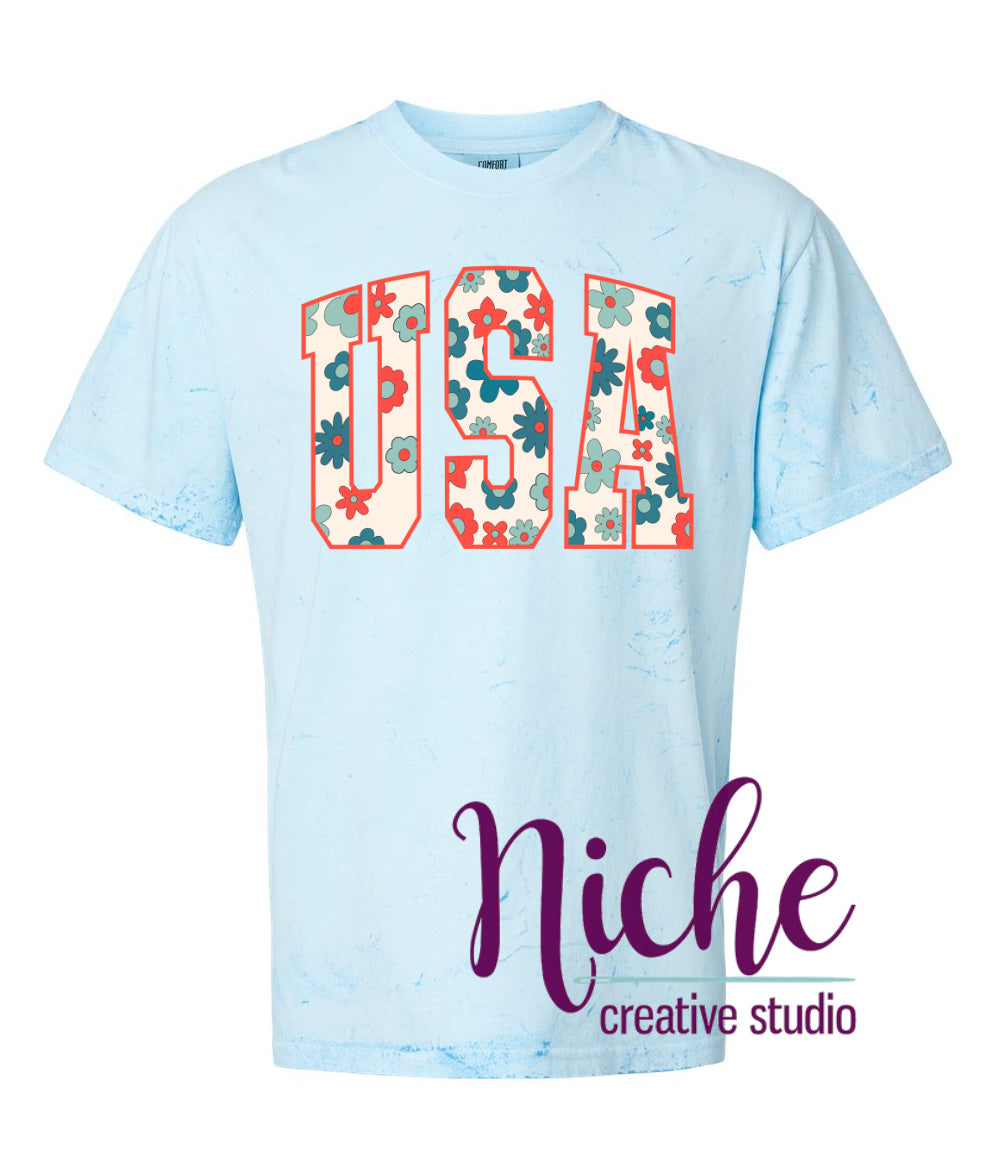 -FOU1901 USA Floral Decals