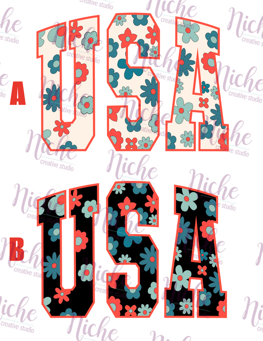 -FOU1901 USA Floral Decals