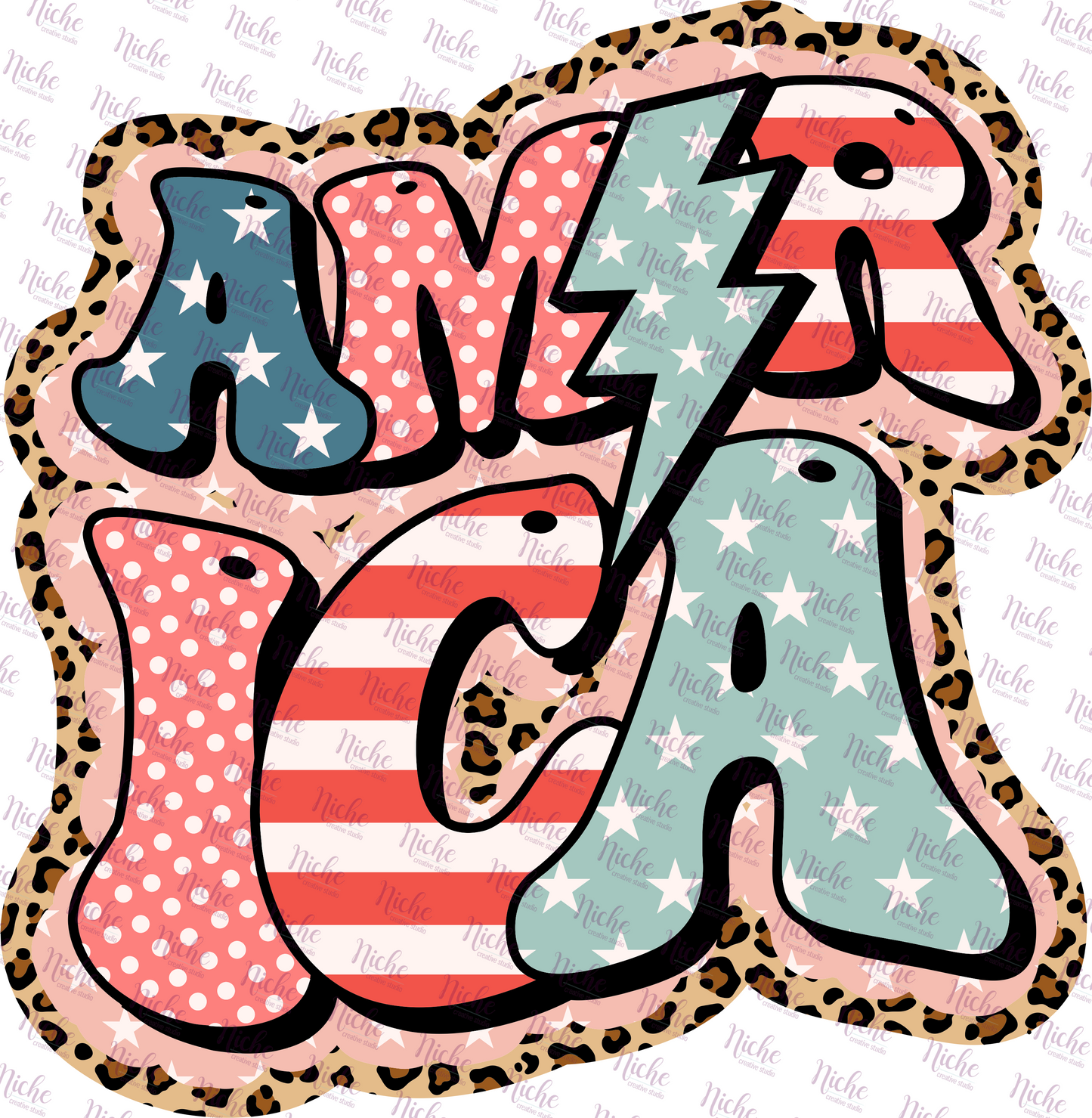 - FOU243 America Retro Decal