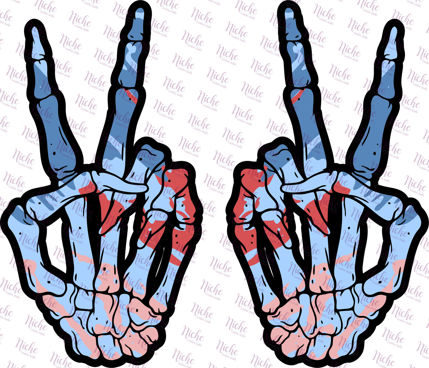 - FOU245 Skeleton Peace Decal