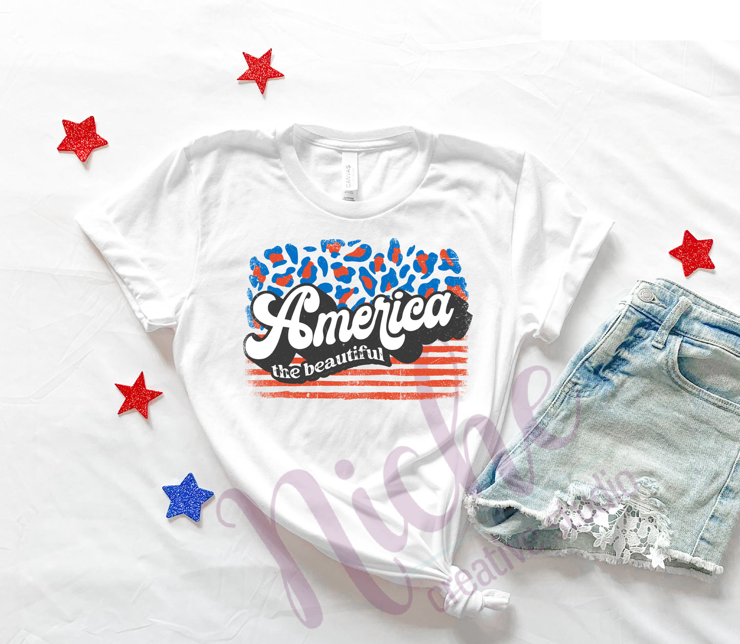 - FOU2544 America the Beautiful Stripes Decal