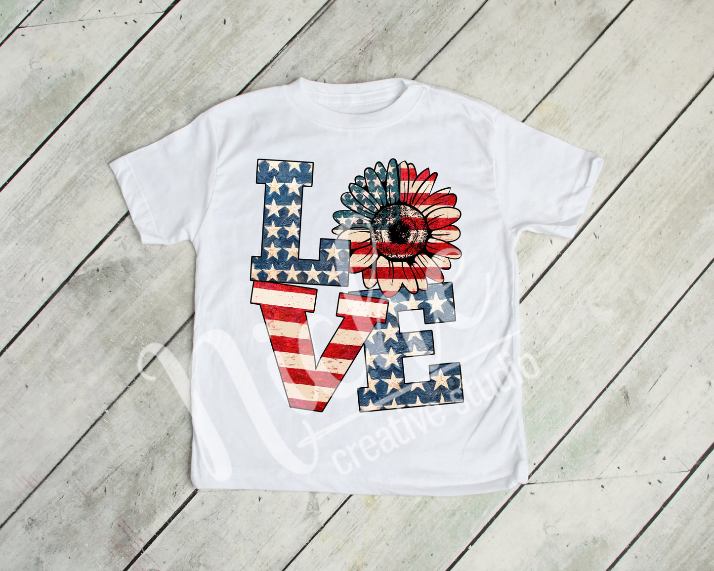 - FOU2565 Love Flag Decal