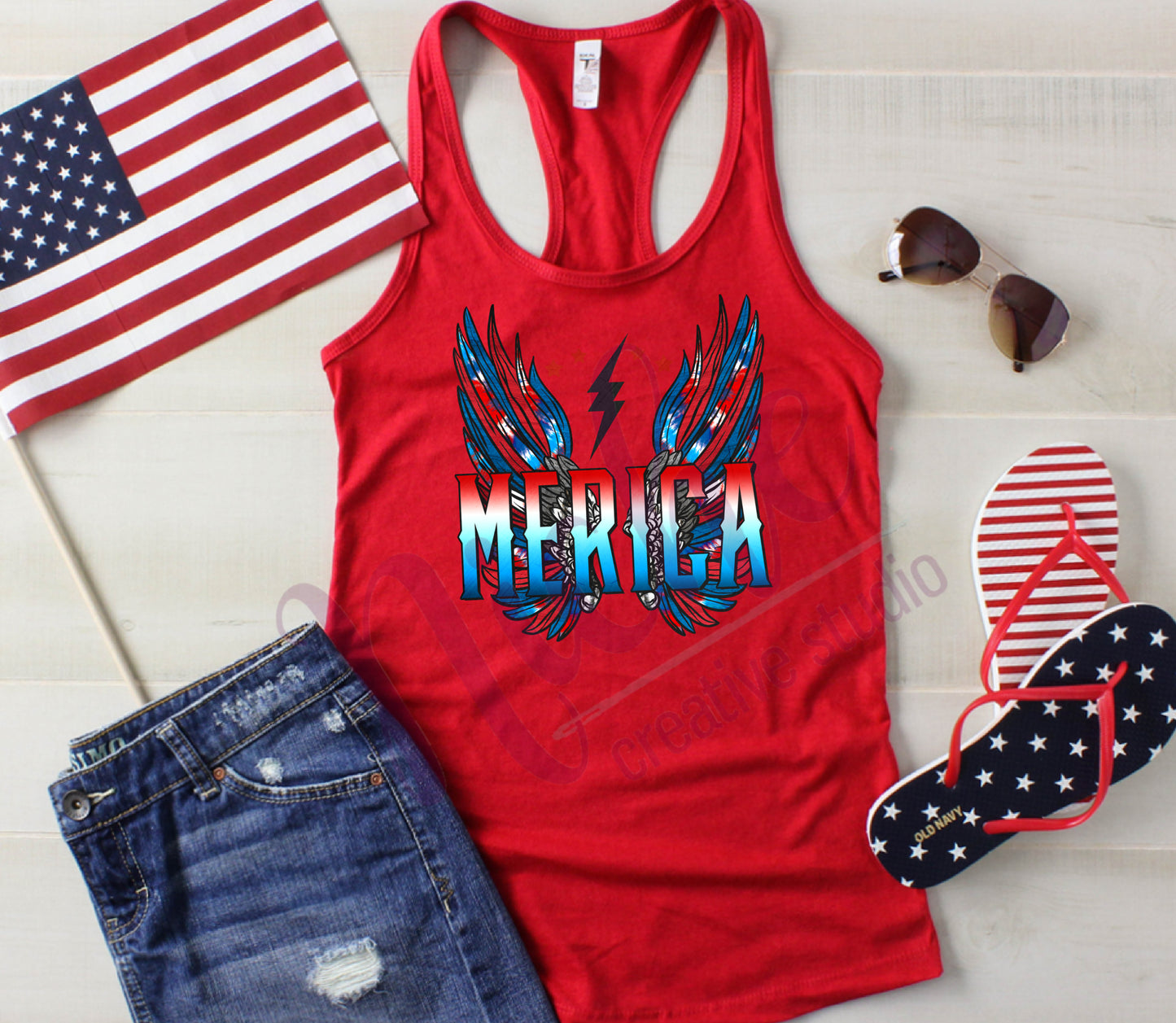 - FOU2573 Merica Wings Decal
