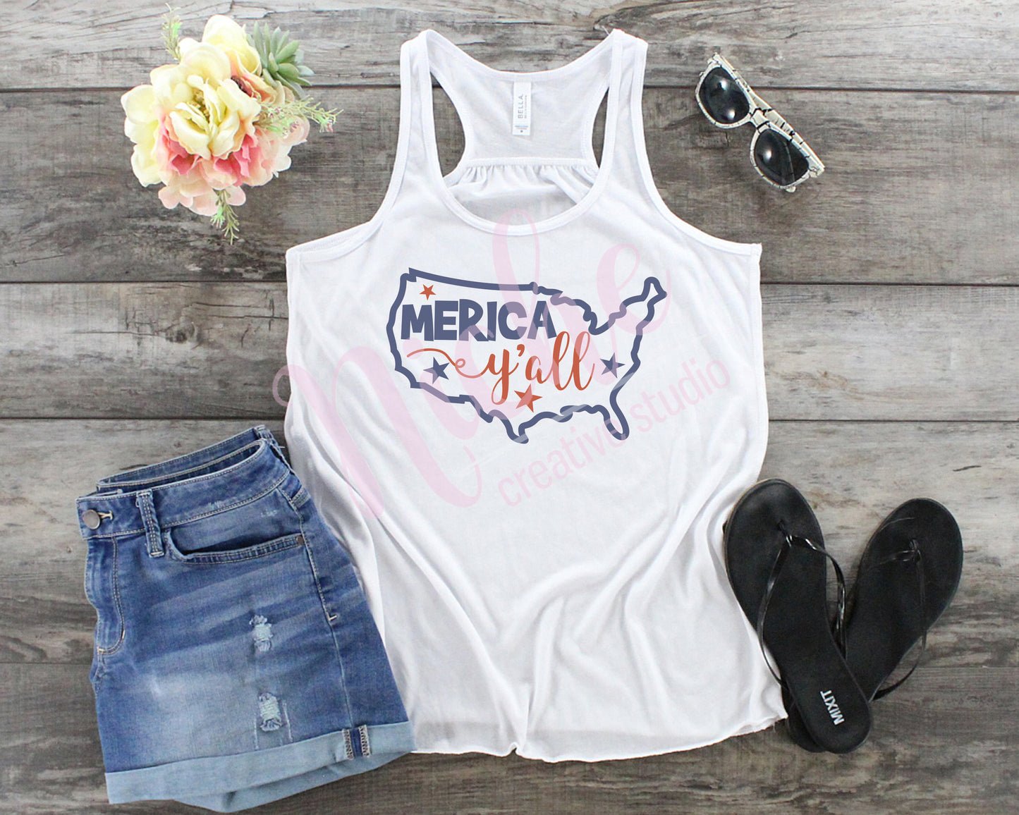 - FOU2574 Merica Yall Decal