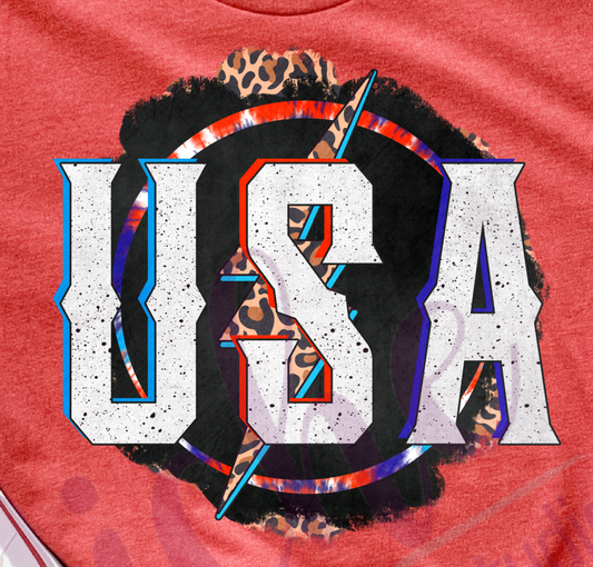 - FOU2591 USA lightening Decal
