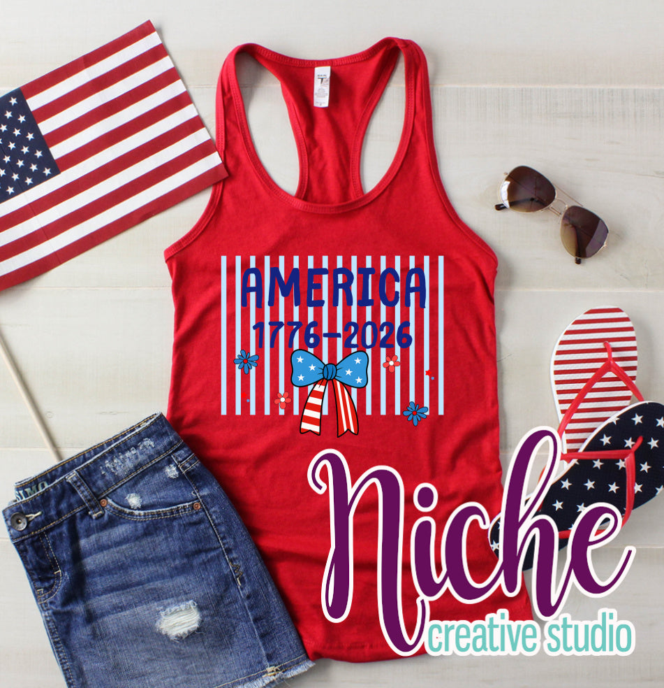 -FOU8237 America Striped Decal