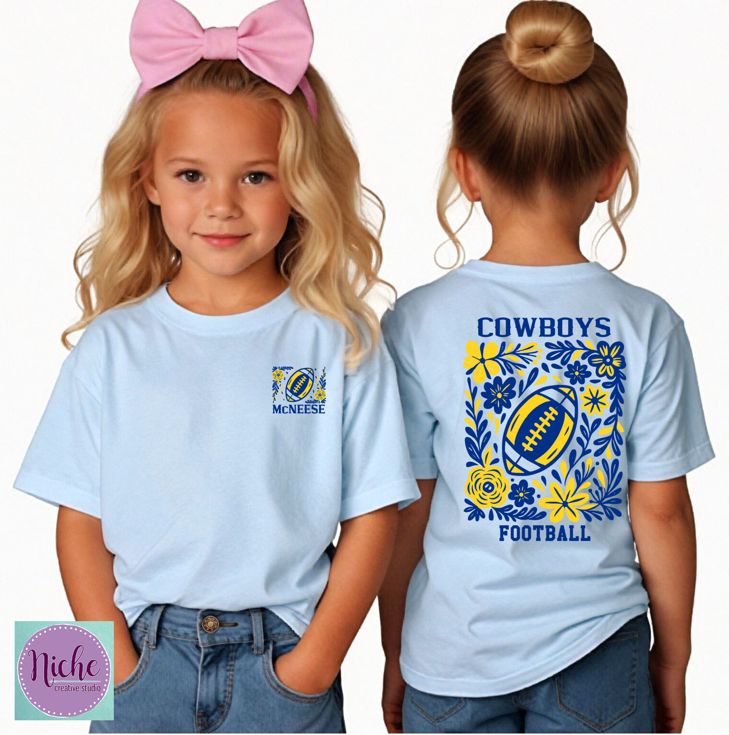 -MCN8277 **Combo** Floral Football McNeese Decal