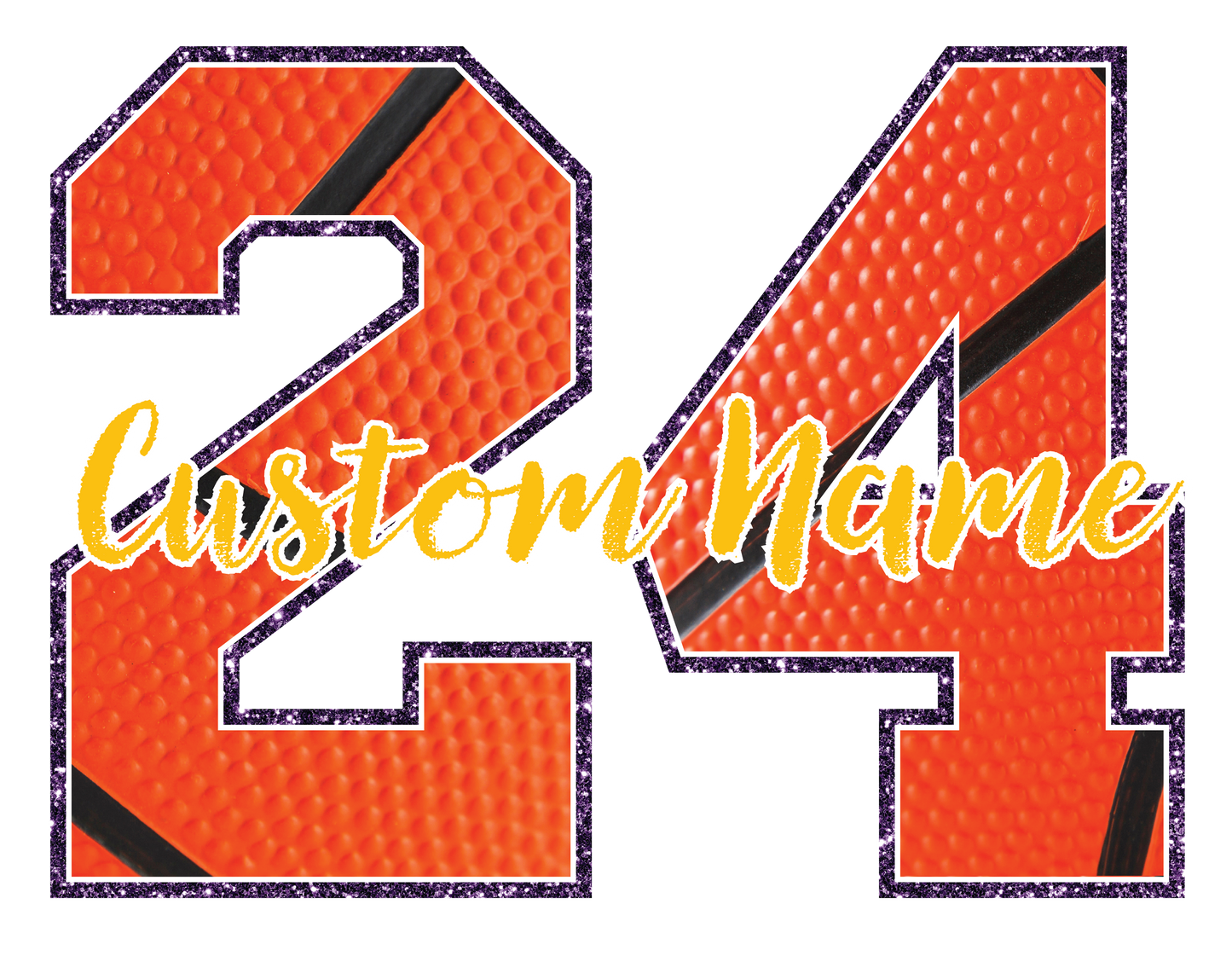 -Customizable Basketball Number and Name Decal