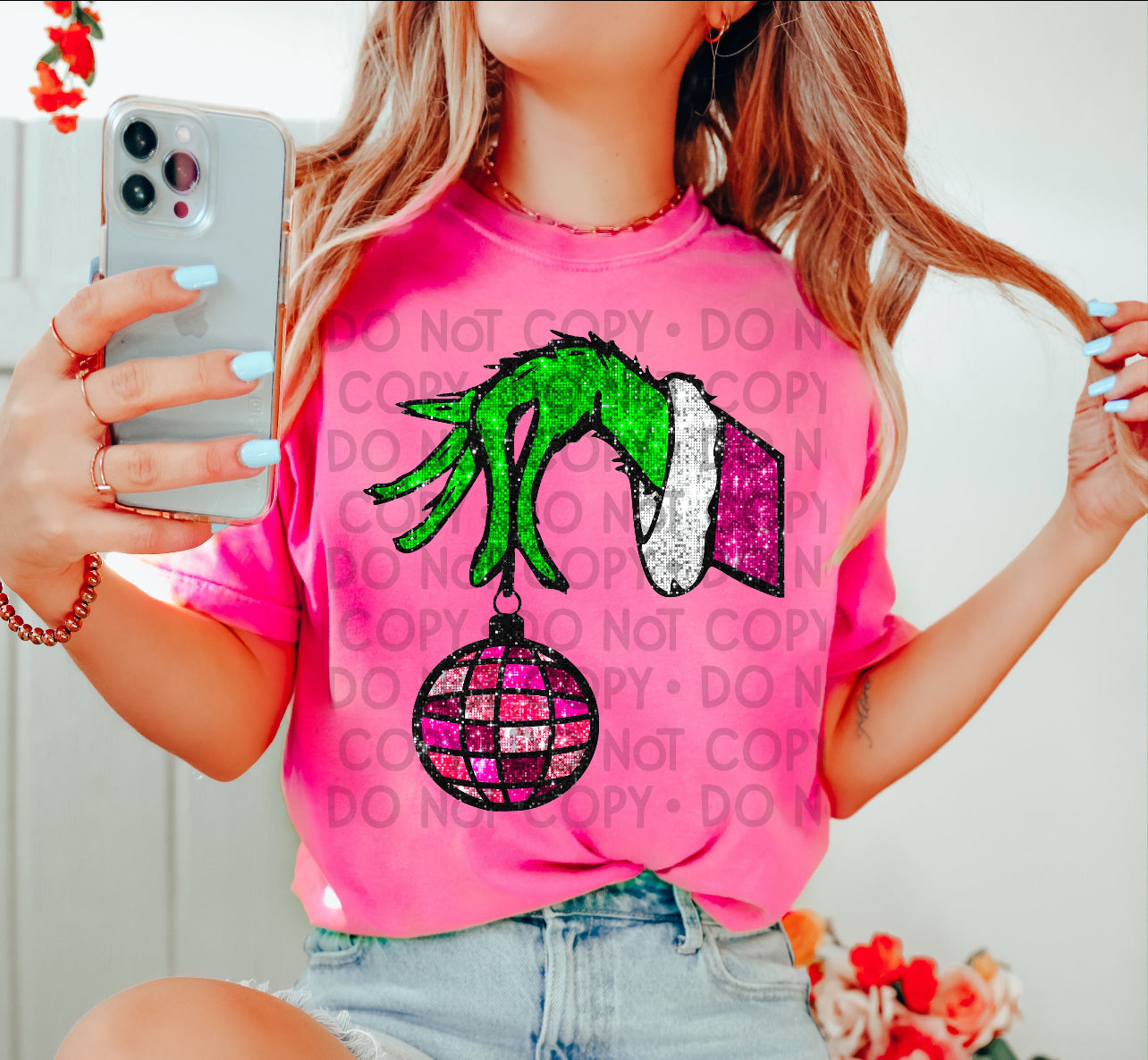 -CHR1027 Grinch Bling Decal