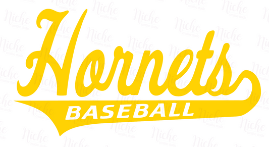 -GRA204 Hornets Baseball Swoosh Decal