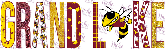 -GRA680 Grand Lake Glitter Letters Decal