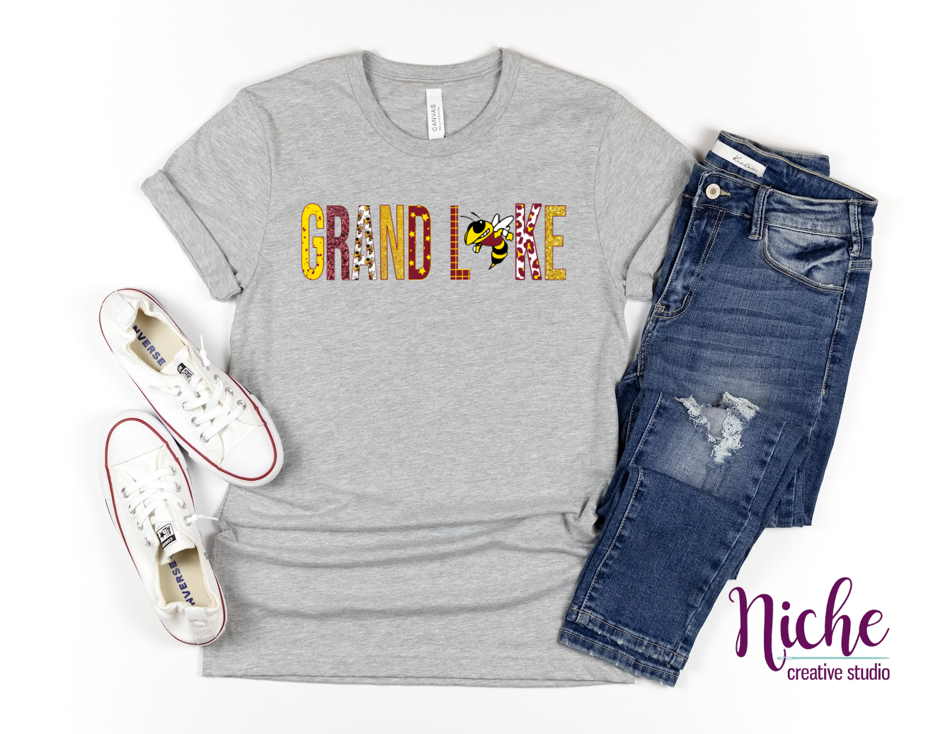 -GRA680 Grand Lake Glitter Letters Decal