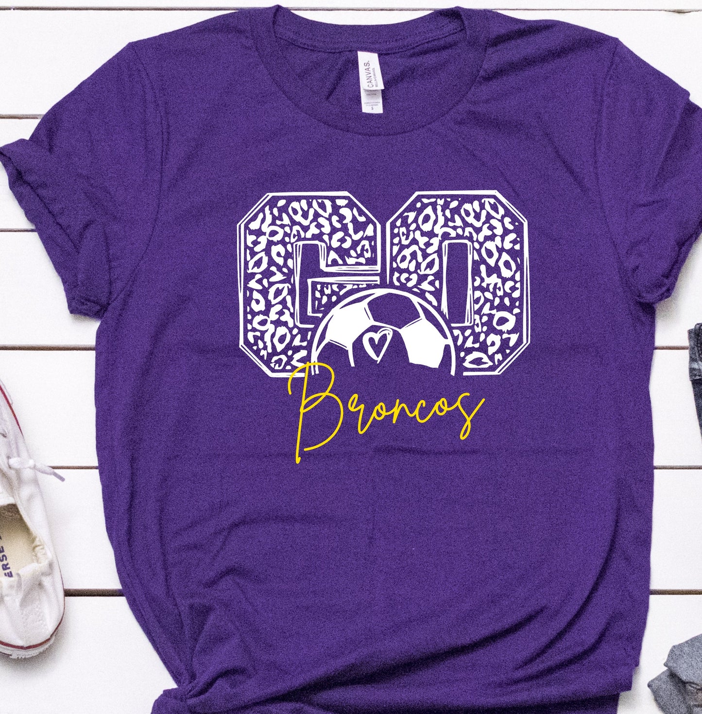 - Go Leopard SOCCER Decal (Pick your School)