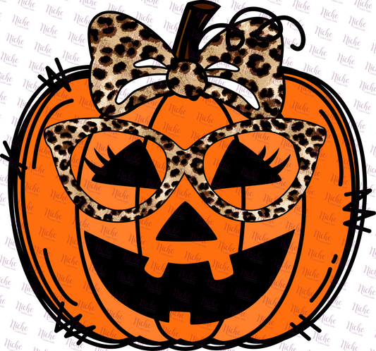 - HAL203 Girl Pumpkin Glasses Decal
