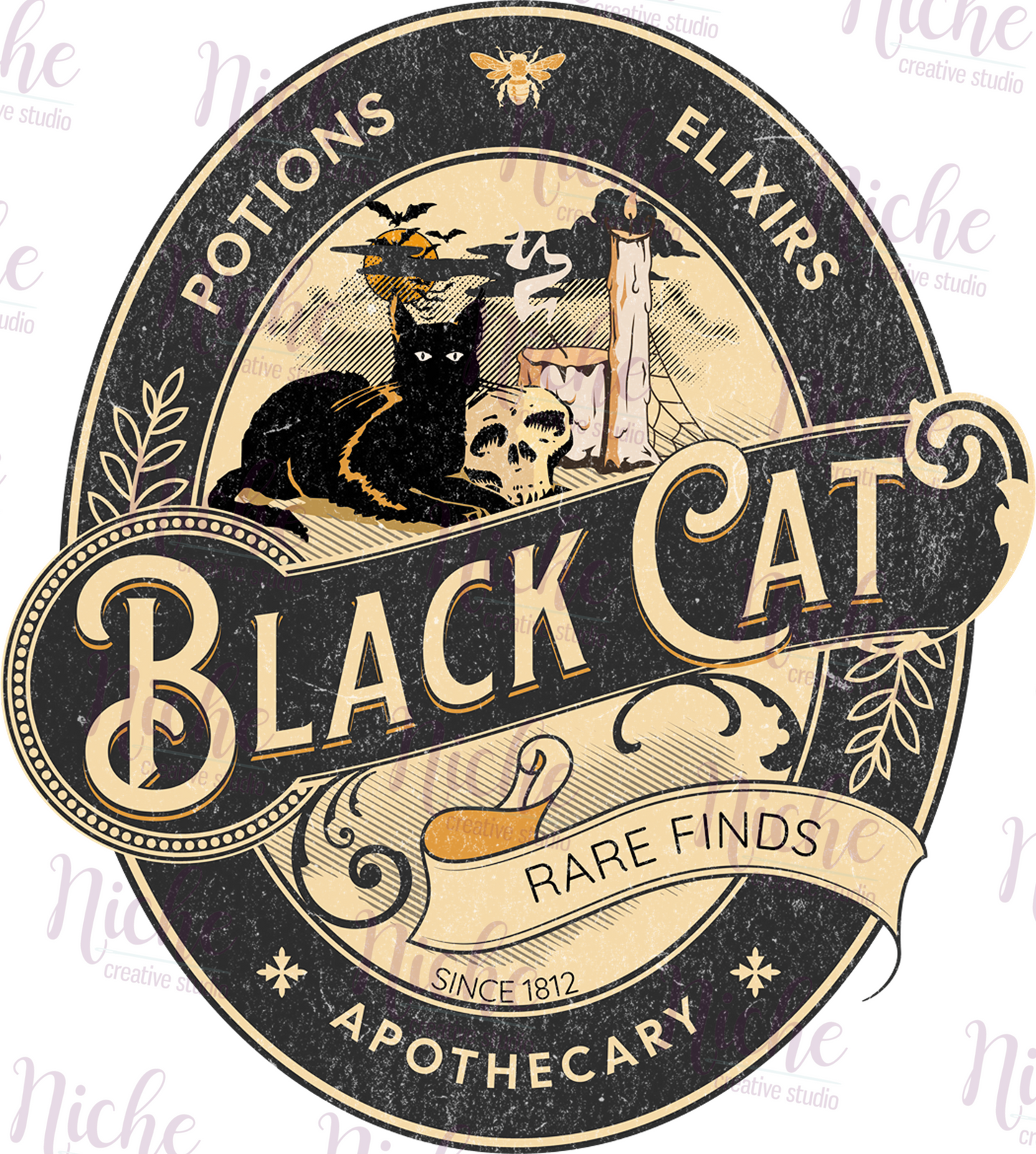 -HAL5278 Black Cat Decal