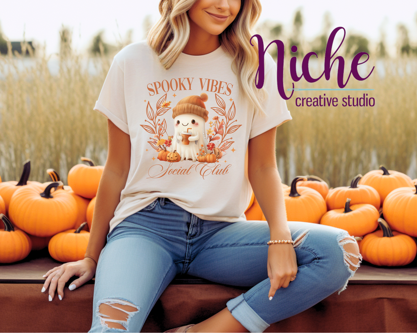 -HAL5309 Spooky Ghost Vibes Social Club Decal