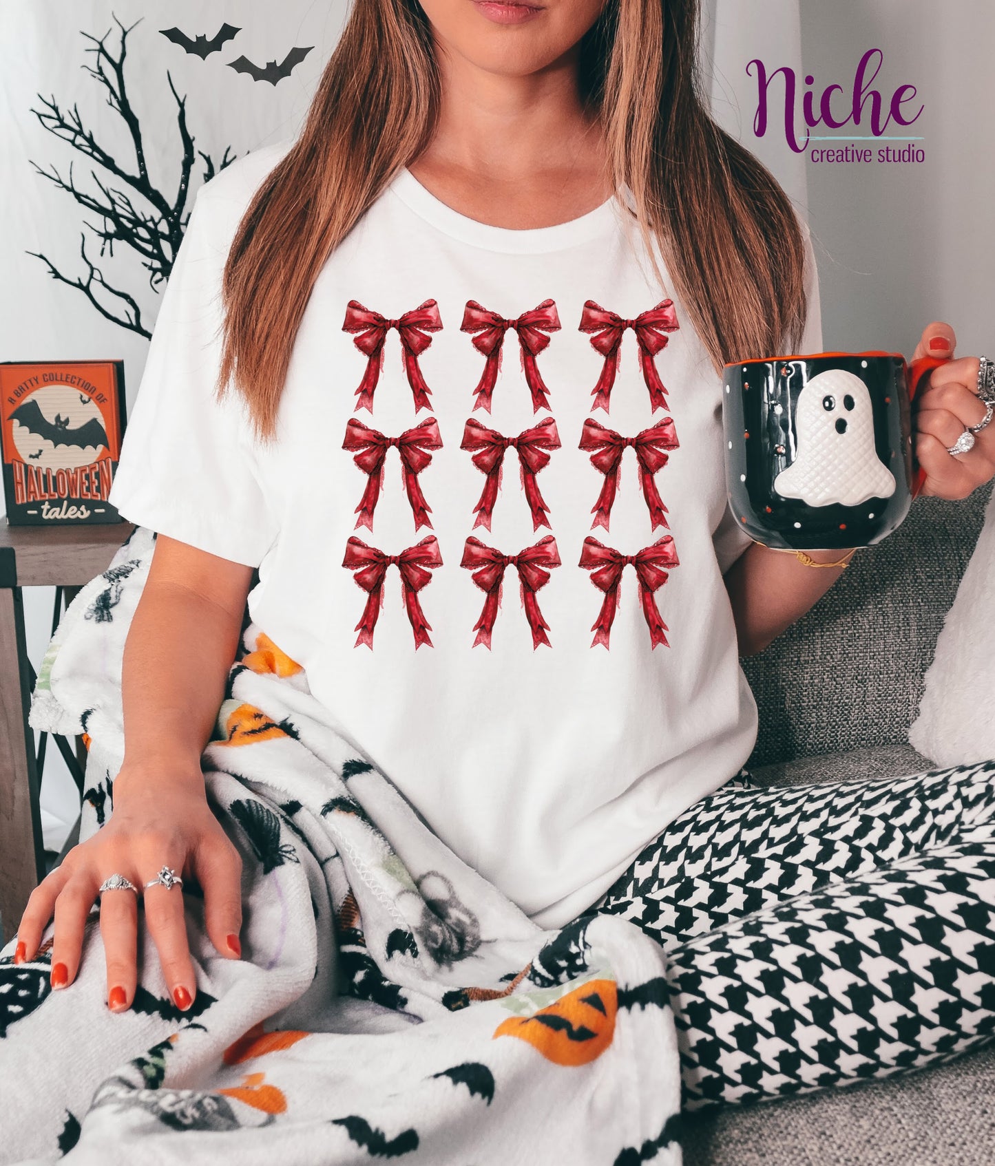 -HAL5310 Bloody Red Bow Coquette Decal