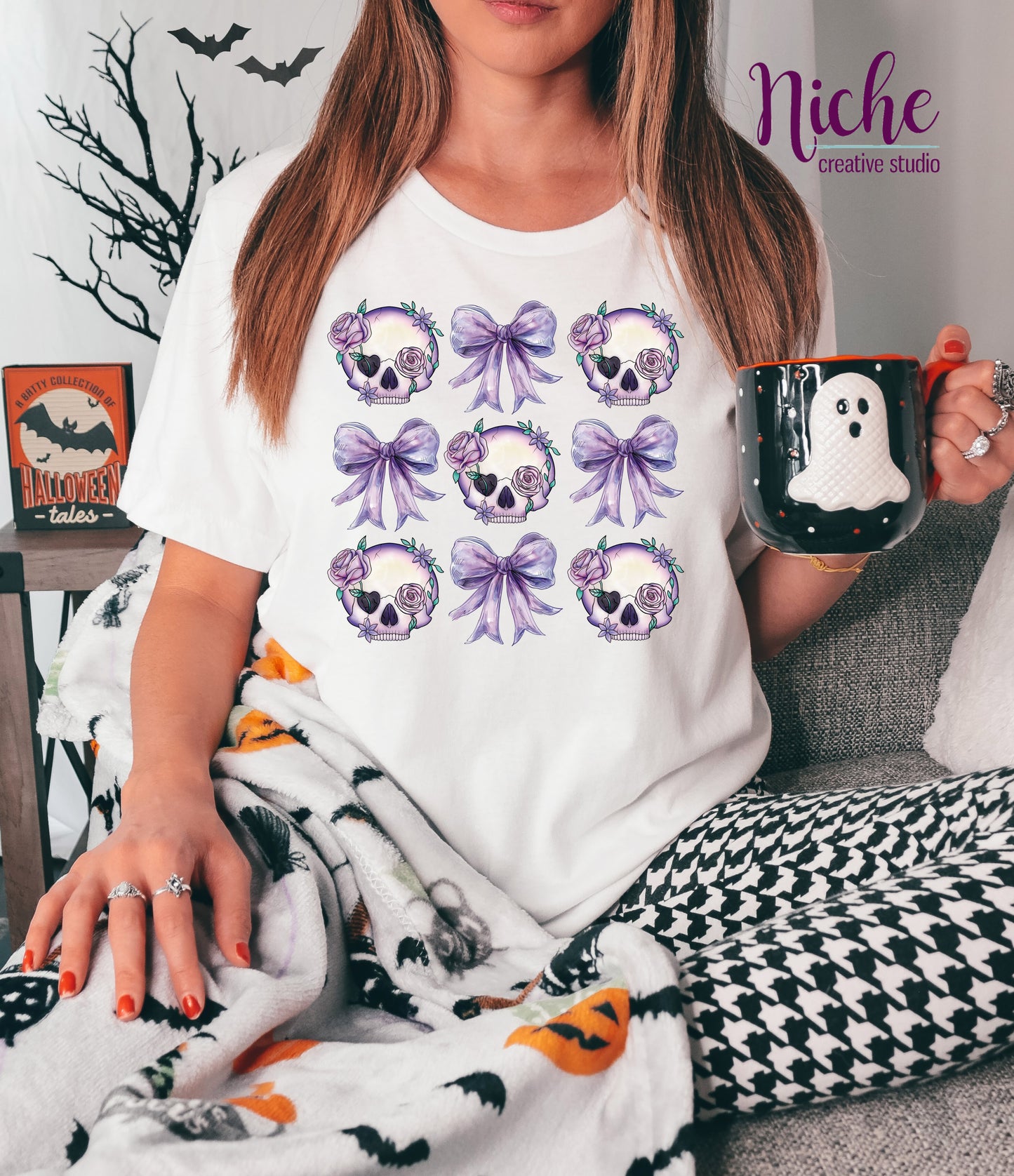 -HAL5336 Purple Skull Coquette Decal