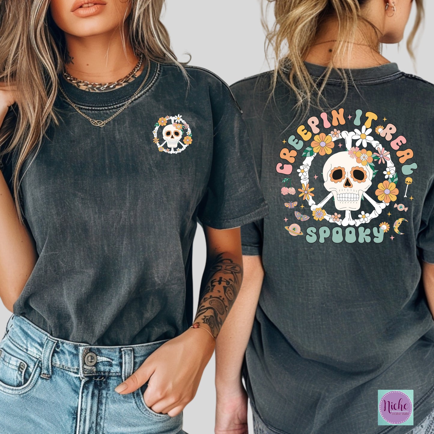 -HAL5347 **Combo**  Peace Skull Decal