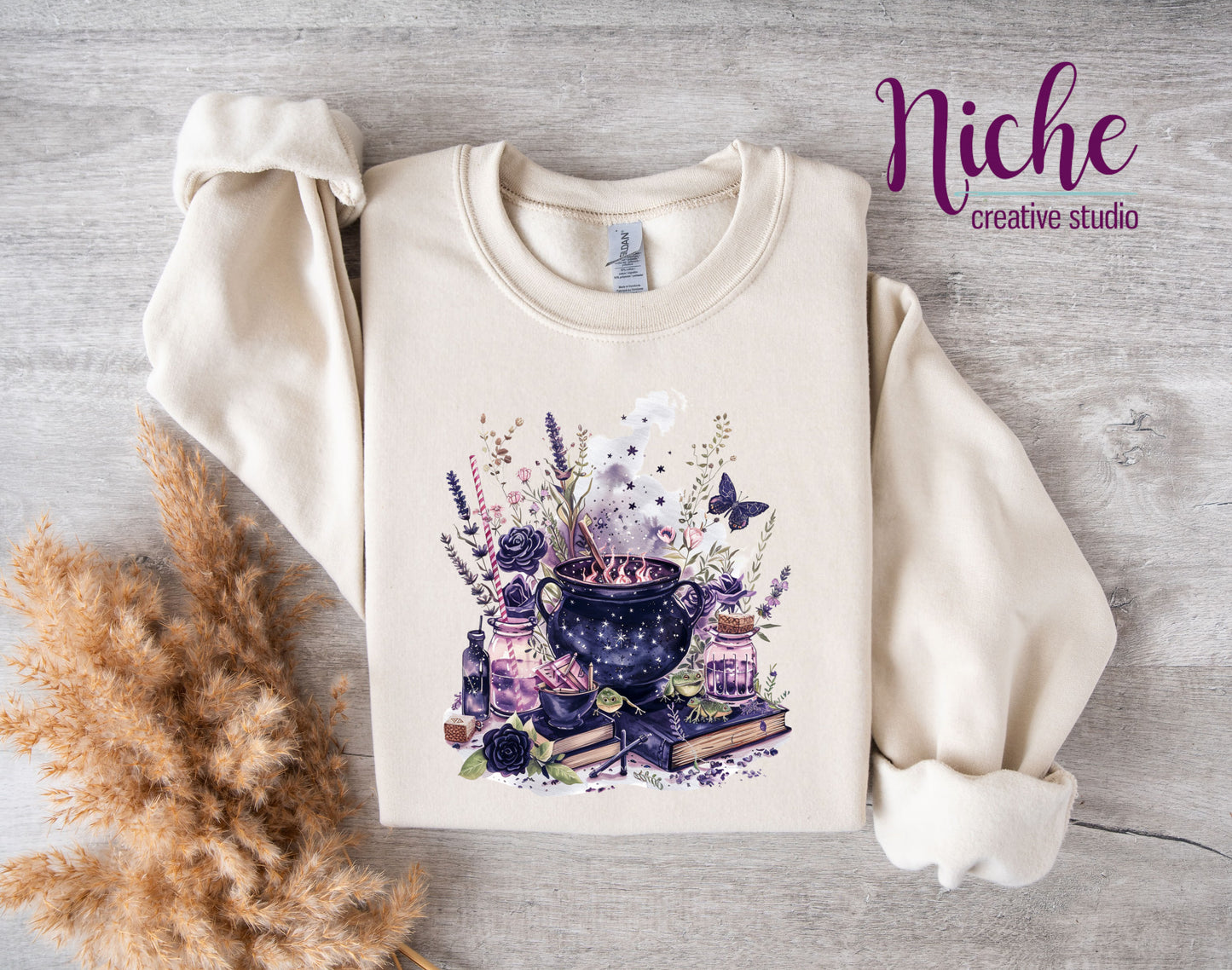 -HAL5388 Witch's Pot Watercolor Decal