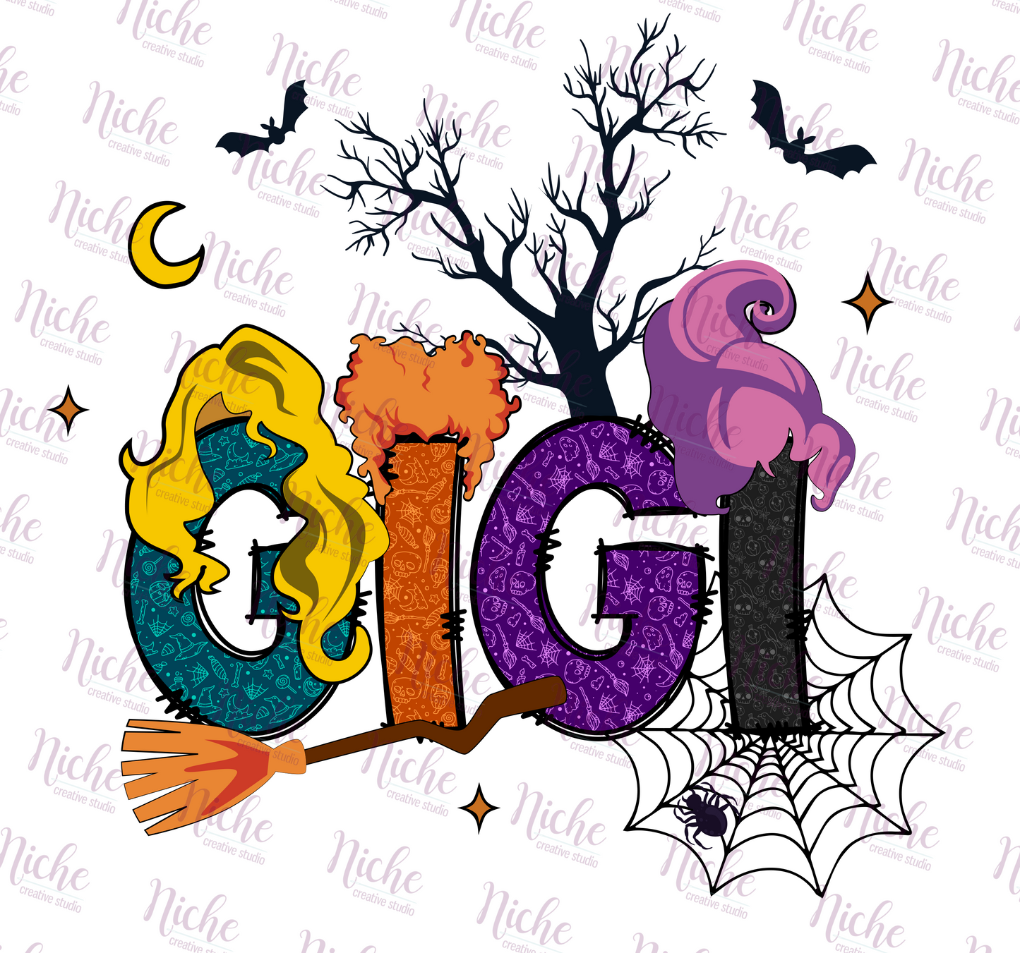 -HAL861 Grandma Names Halloween Decal