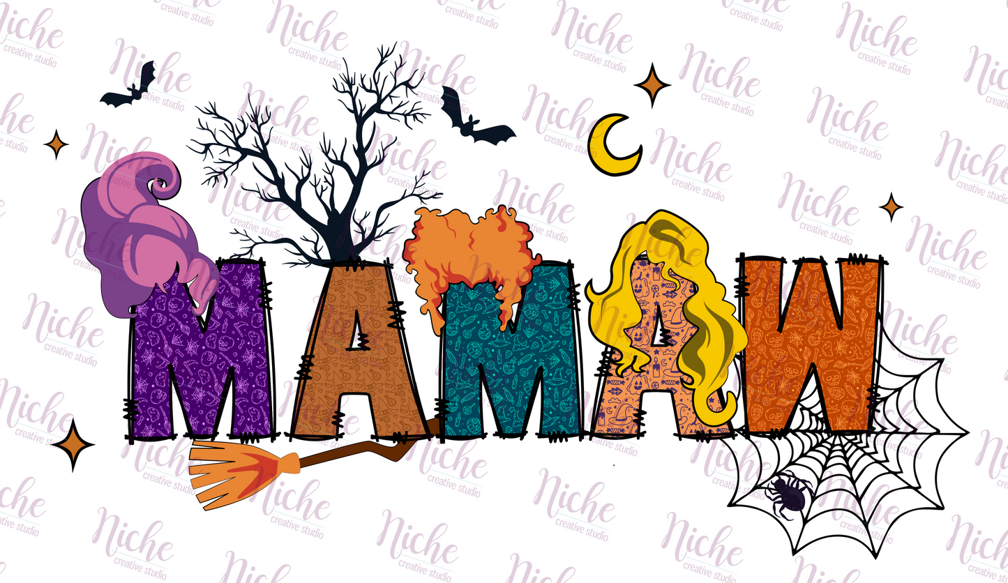 -HAL861 Grandma Names Halloween Decal