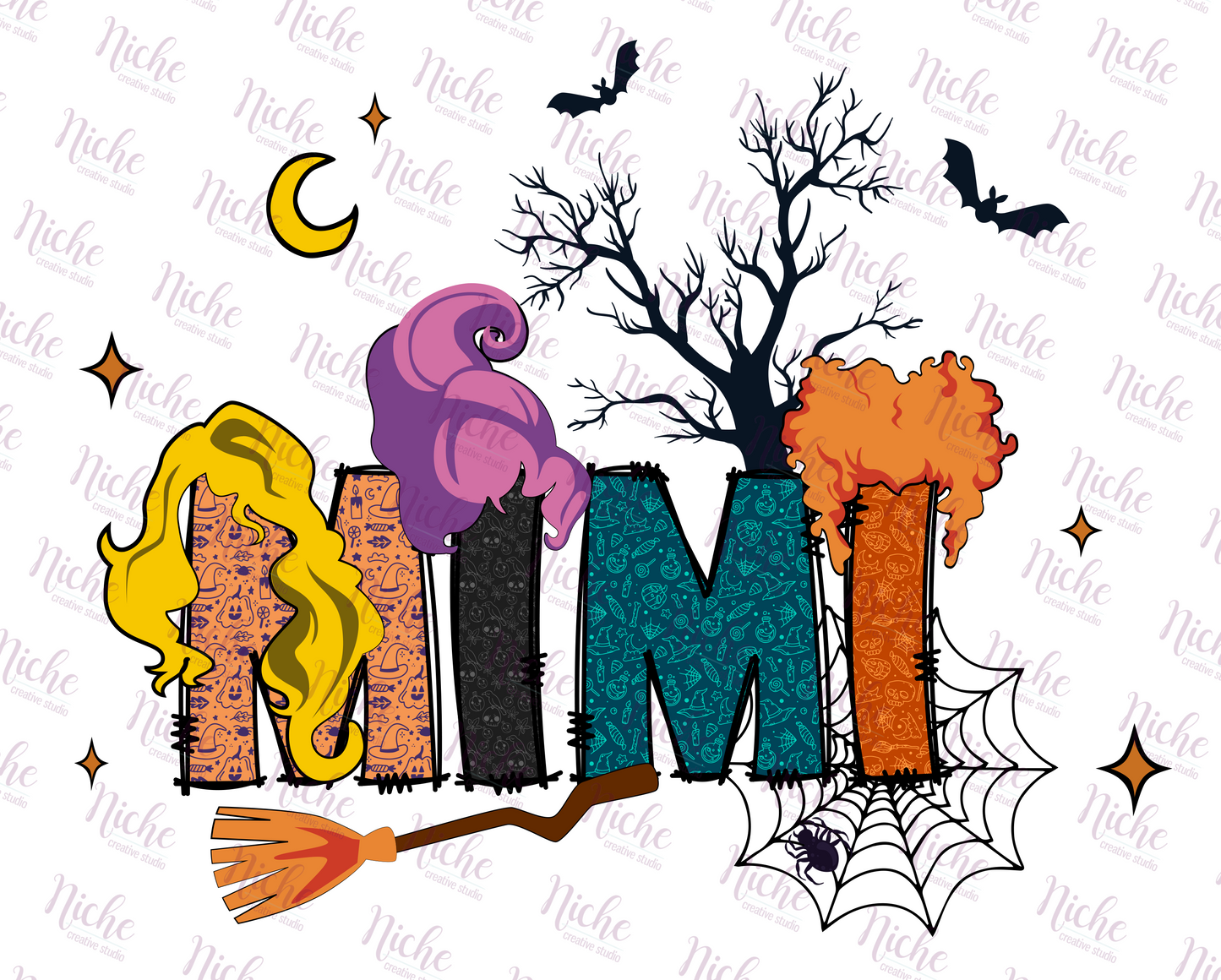-HAL861 Grandma Names Halloween Decal