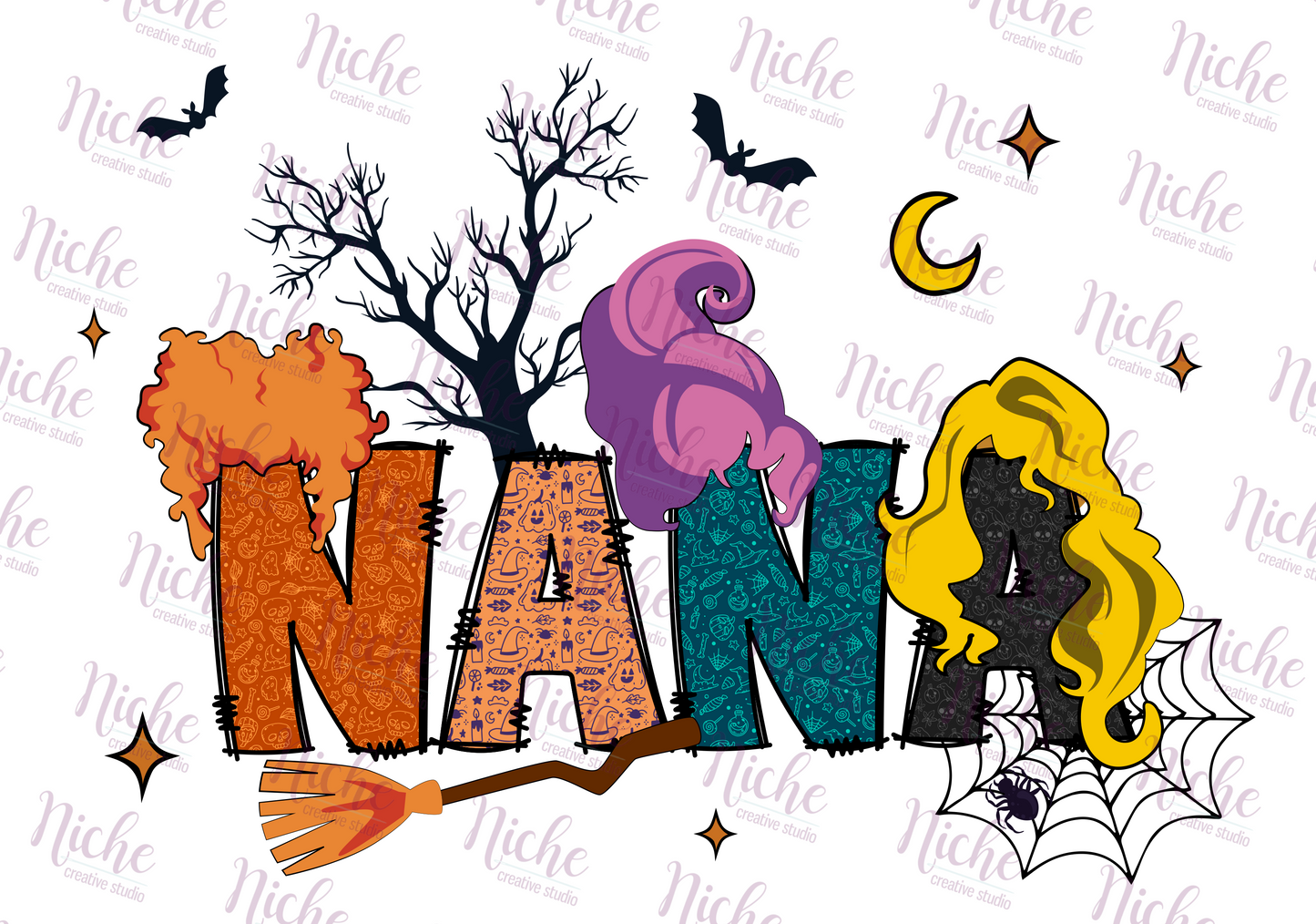 -HAL861 Grandma Names Halloween Decal