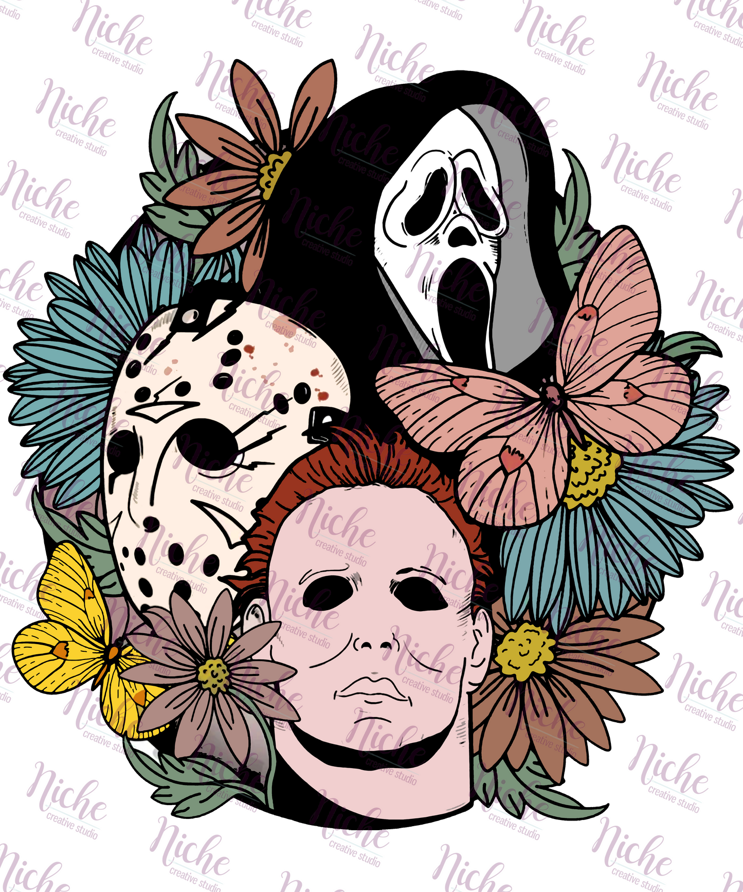 -HAL899 Horror Flower Decal