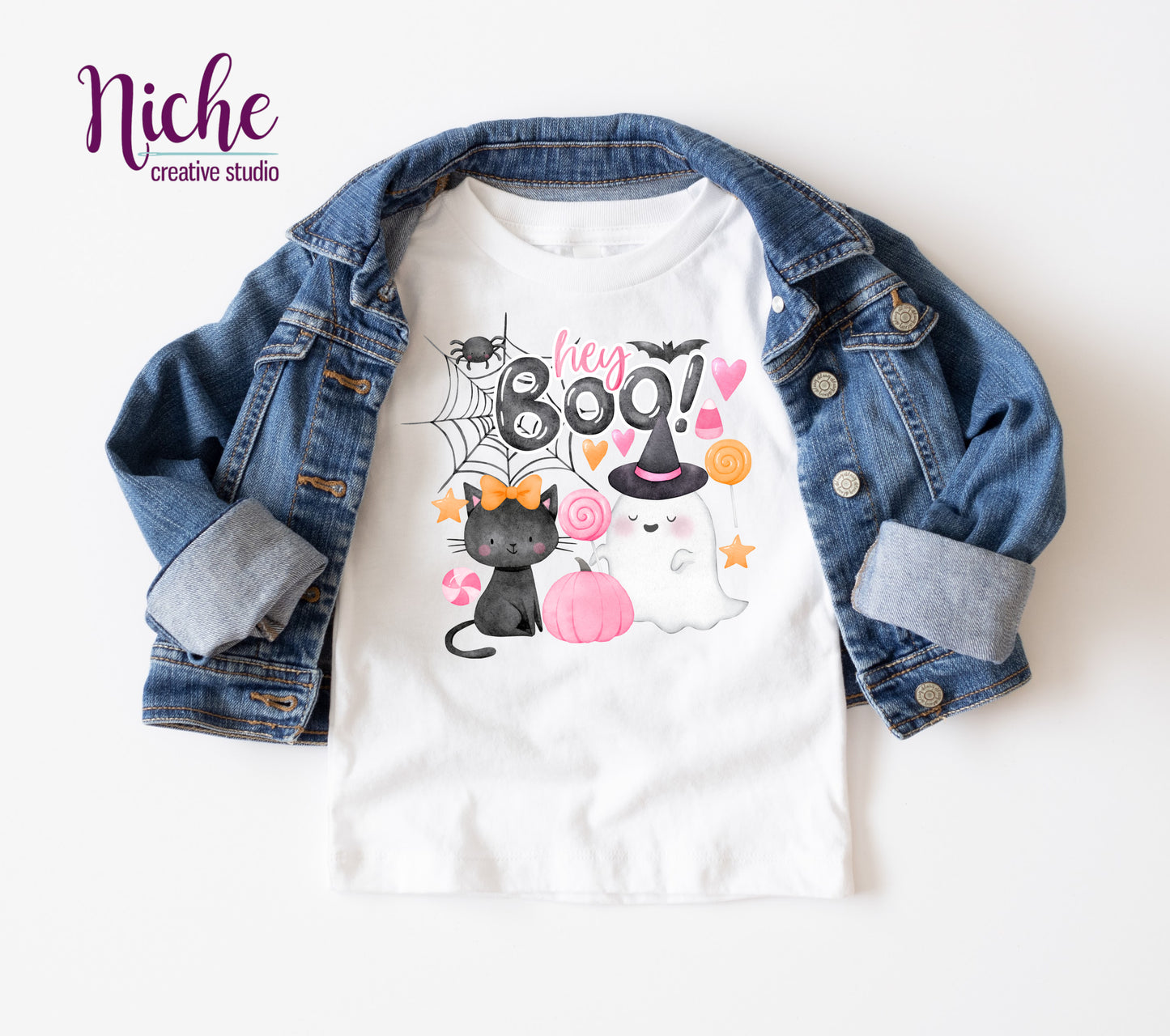 -HAL917 Boo Cat and Ghost Decal