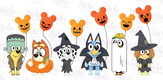 -HAL993 Blue Balloons Decal