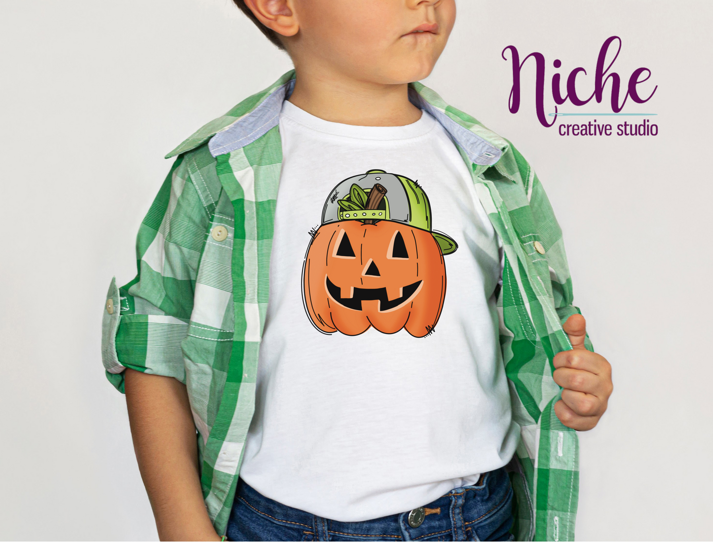 -HAL796 Ballcap Pumpkin Decal
