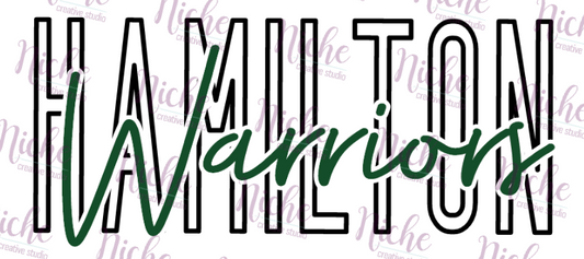 -HAM593 Hamilton Stacked Decal