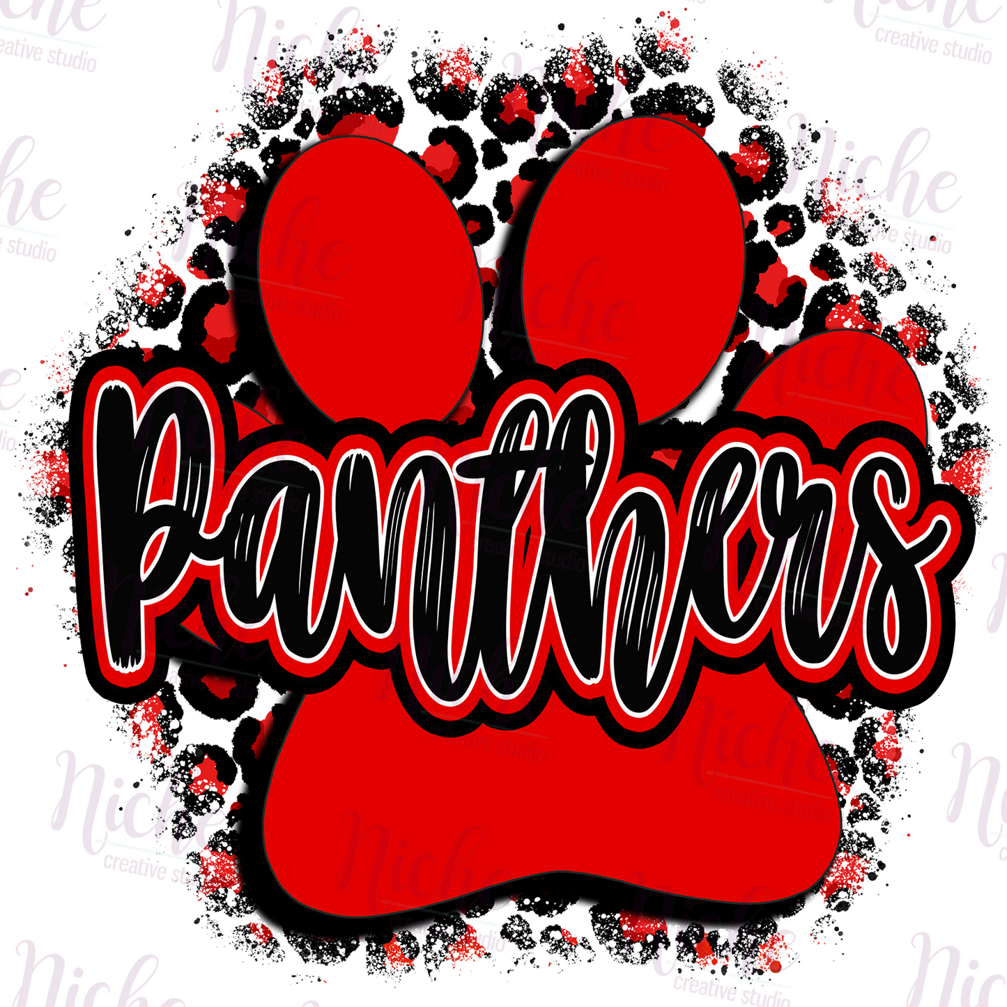-ICCS8257 Panthers Paw Decal