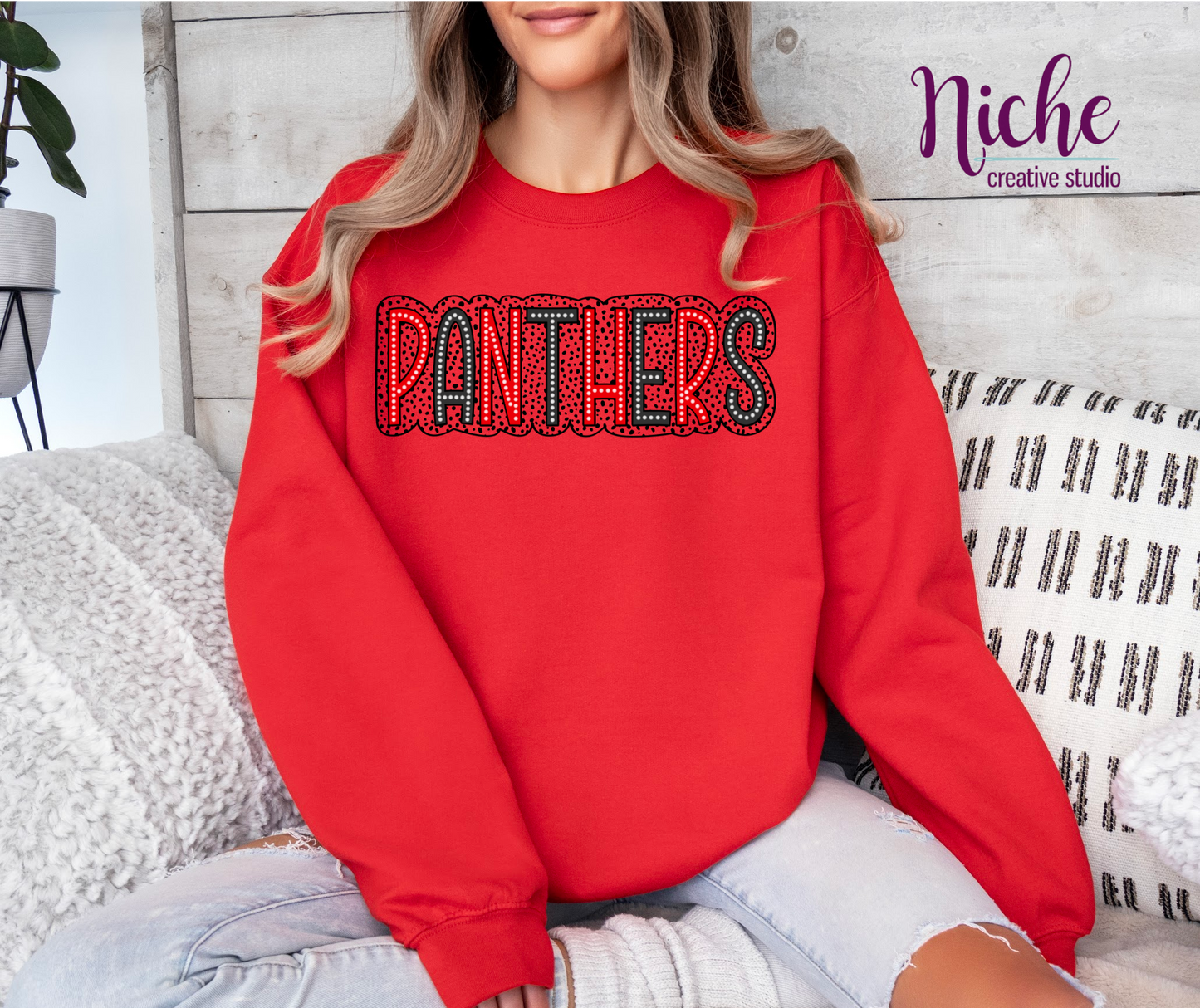 -ICCS8258 Panthers Polka Dot Decal