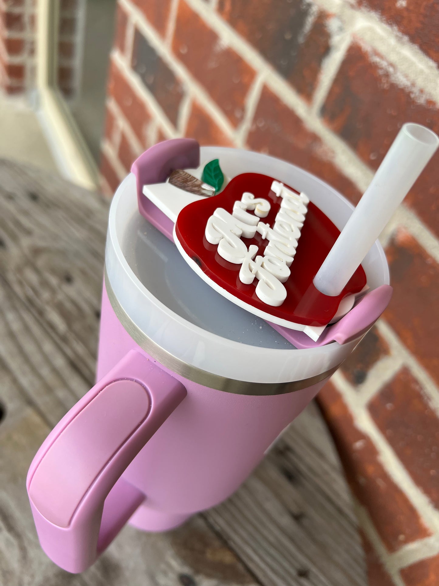 Acrylic Apple Tumbler Topper