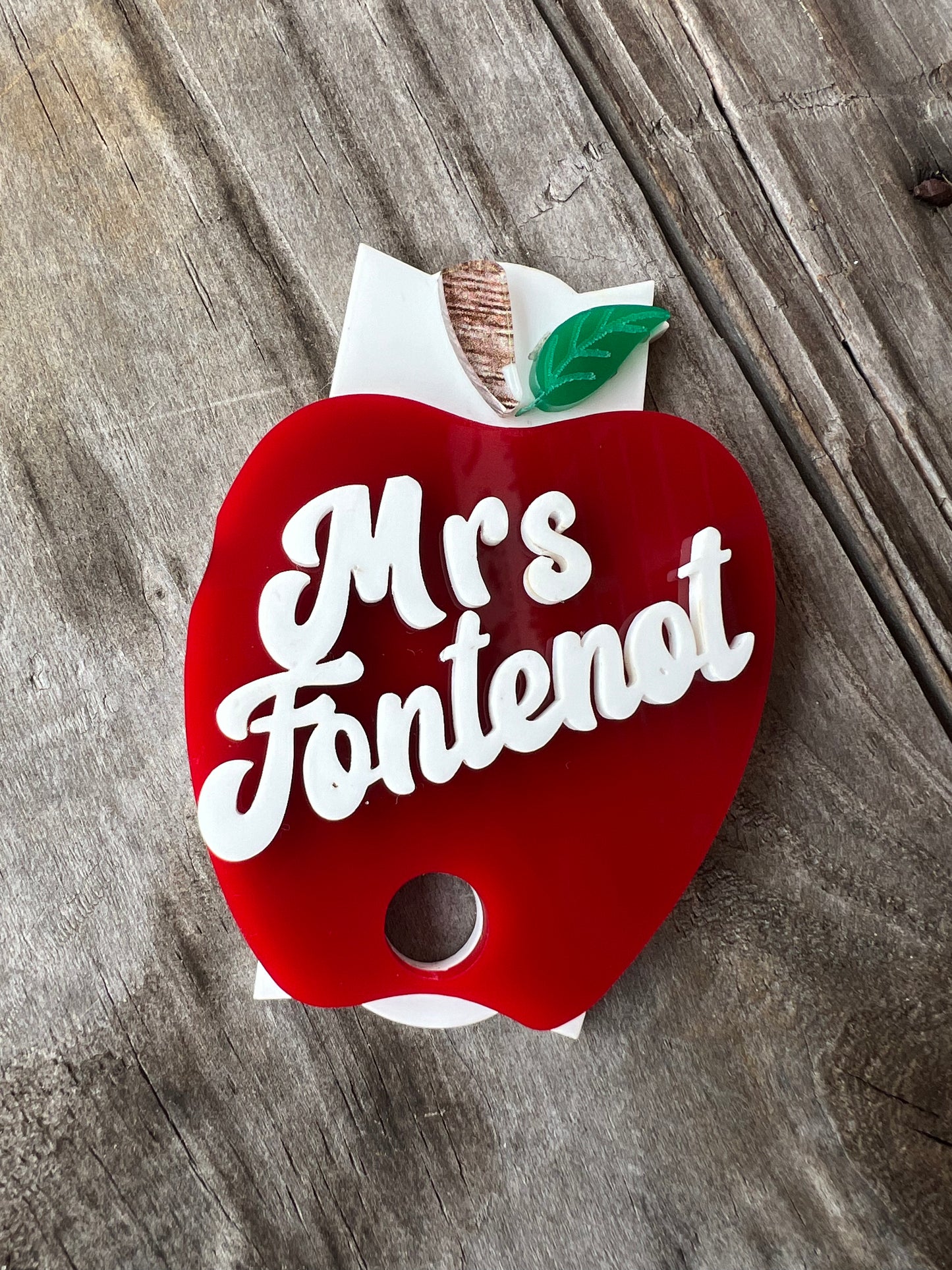 Acrylic Apple Tumbler Topper