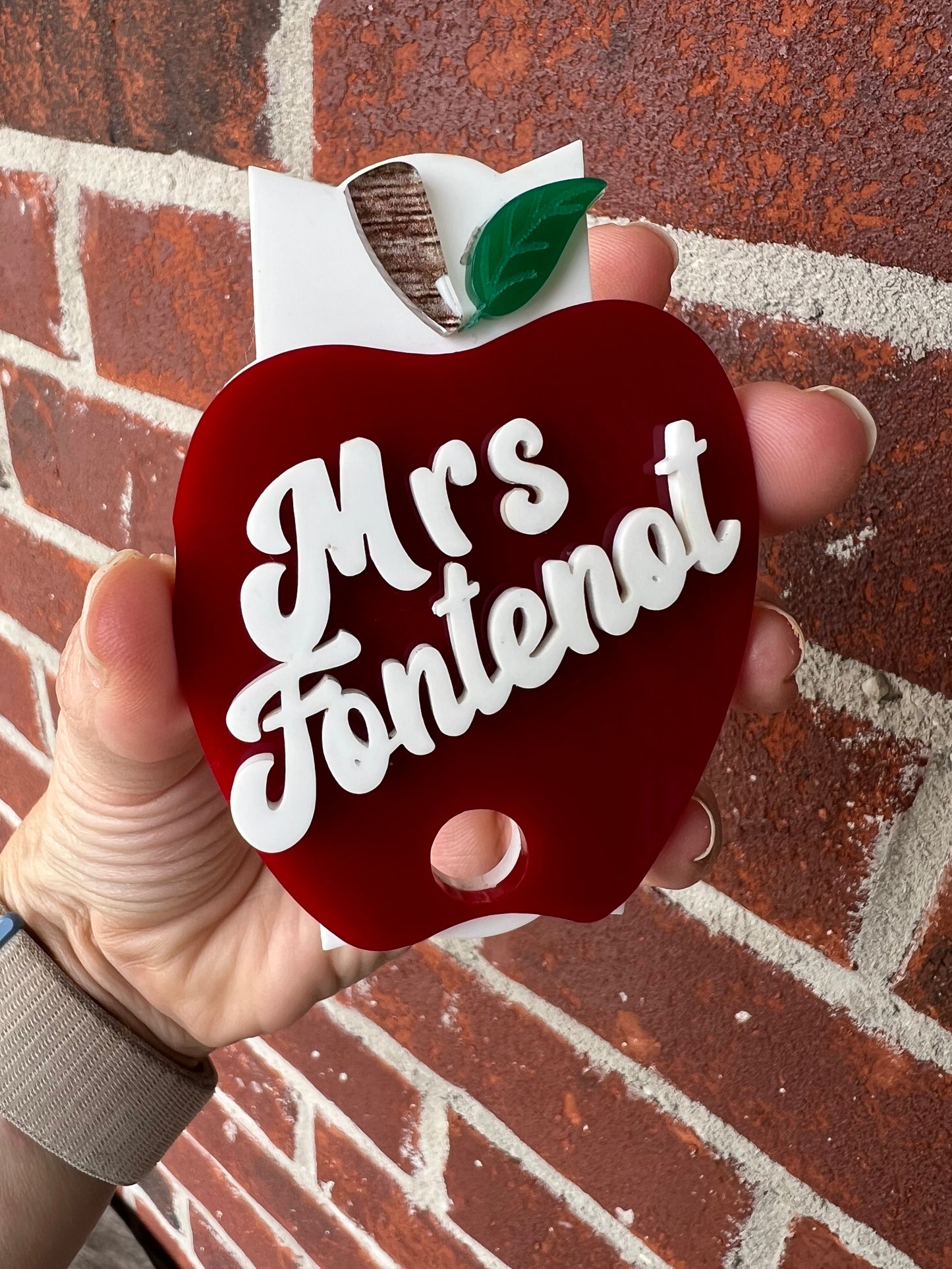 Acrylic Apple Tumbler Topper