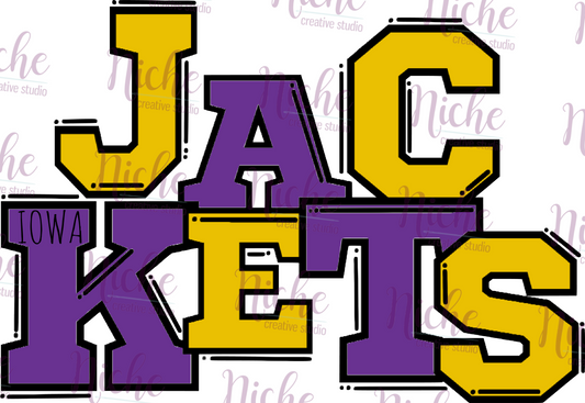 -IOW3023 Iowa Jackets Decal