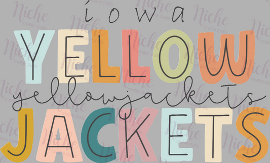 -IOW3024 Iowa Yellow Jackets Multicolor Decal