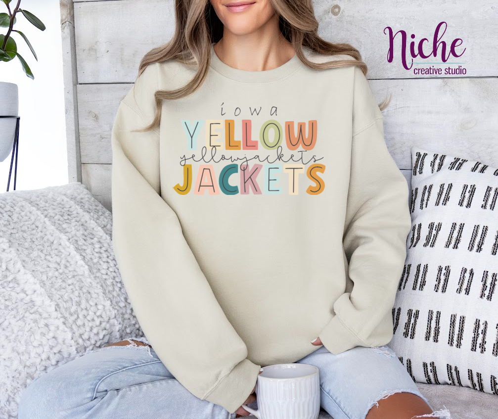 -IOW3024 Iowa Yellow Jackets Multicolor Decal