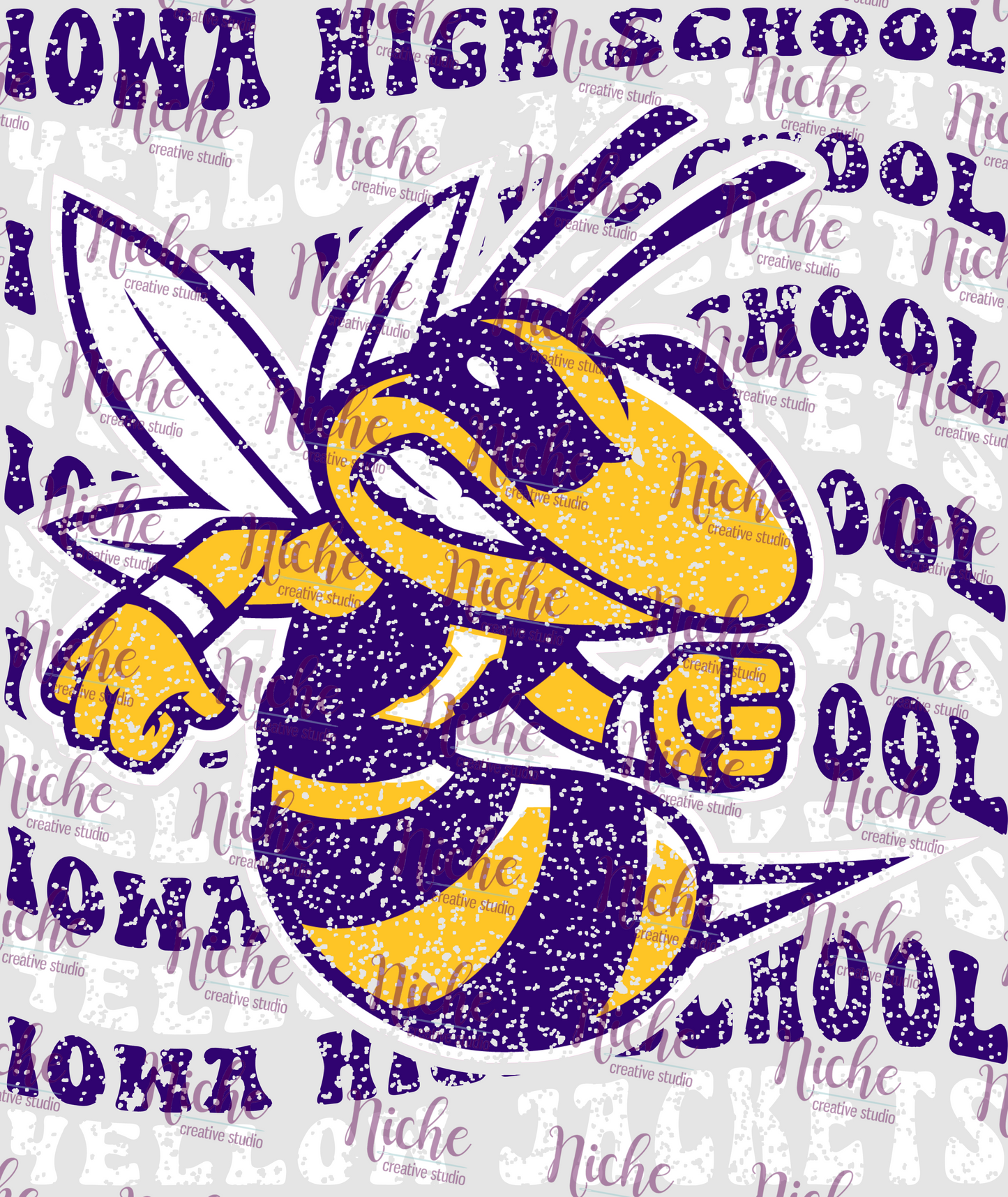 - IOW479 Iowa Jackets Distress Decal