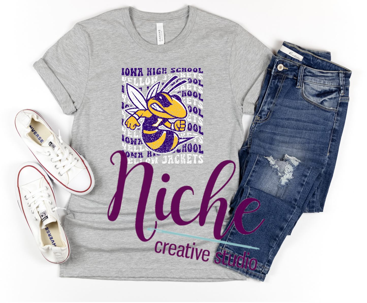 - IOW479 Iowa Jackets Distress Decal