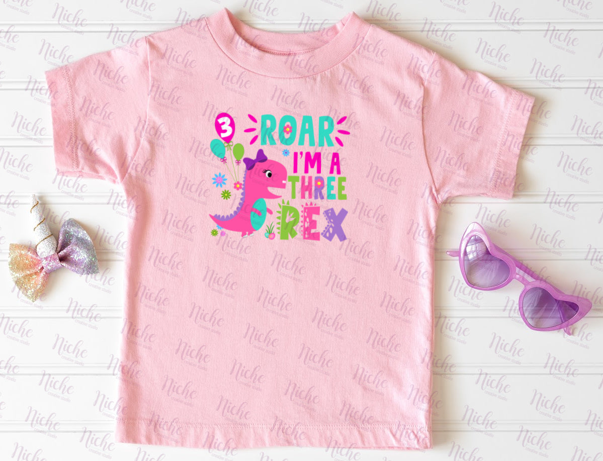 *I'm Three Rex Decal